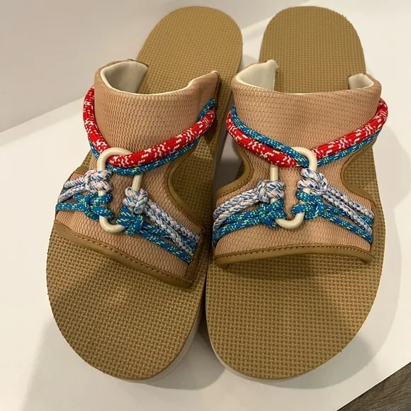 Teva Indio Carabiner Slide Rope festival Platform Sandals Size 10