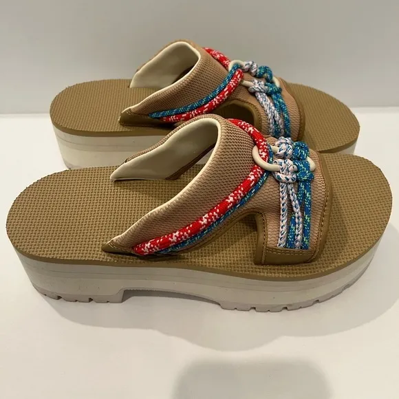 Teva Indio Carabiner Slide Rope festival Platform Sandals Size 10