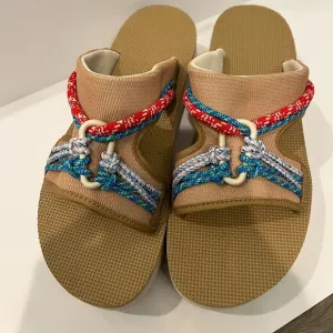 Teva Indio Carabiner Slide Rope festival Platform Sandals Size 10