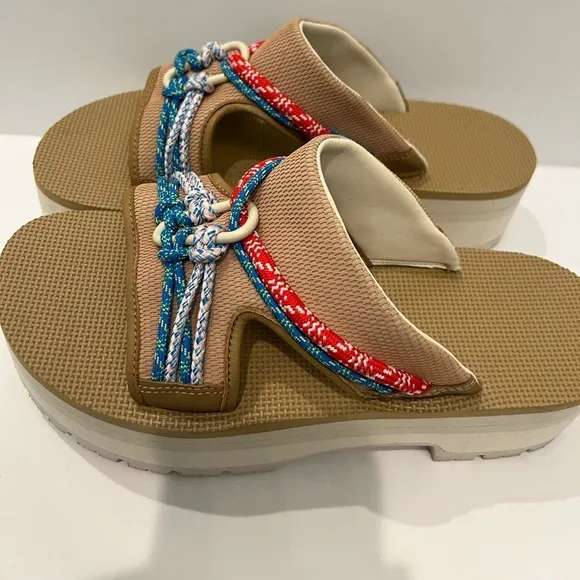 Teva Indio Carabiner Slide Rope festival Platform Sandals Size 10