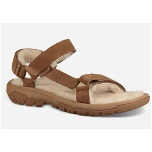 TEVA MEN'S HURRICANE SHEARLING SANDALS IN PECAN SZ 12
