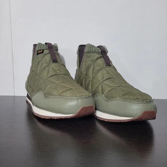 Teva Women's ReEmber Mid Slip-On Platform Ankle Boots, Burnt Olive, Size 6