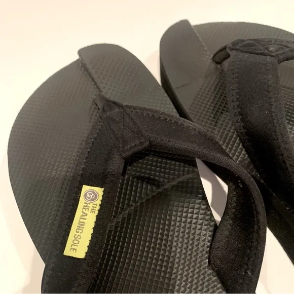 THE HEALING SOLE | Plantar Fasciitis Flip Flop Sandals | Black | Size 11.5 W/10M
