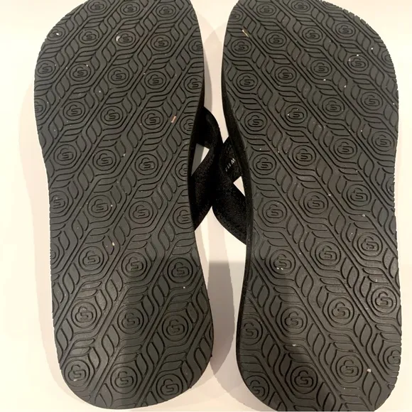 THE HEALING SOLE | Plantar Fasciitis Flip Flop Sandals | Black | Size 11.5 W/10M