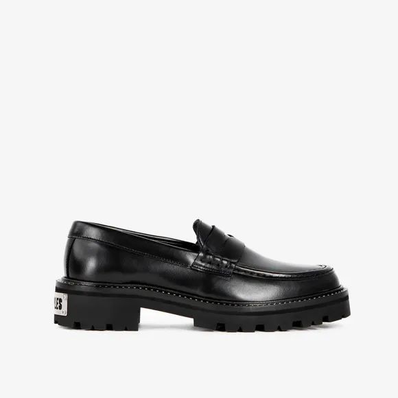 The Kooples Black Leather Loafers