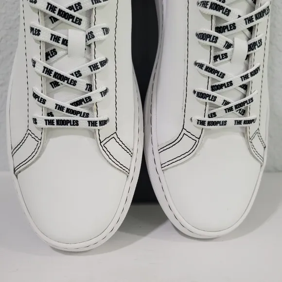 The Kooples Men Low Sneakers in White Leather