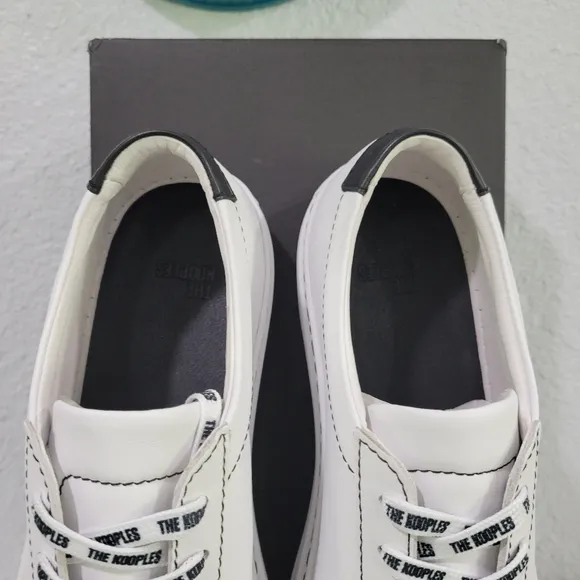 The Kooples Men Low Sneakers in White Leather