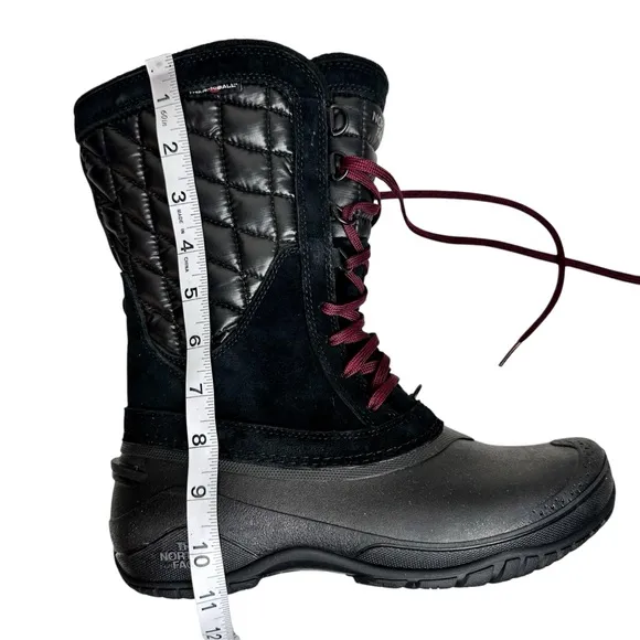 The North Face Thermoball Utility Mid Snow Winter Boots Quilted Black SZ 9