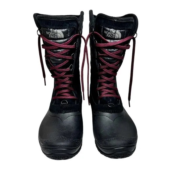 The North Face Thermoball Utility Mid Snow Winter Boots Quilted Black SZ 9