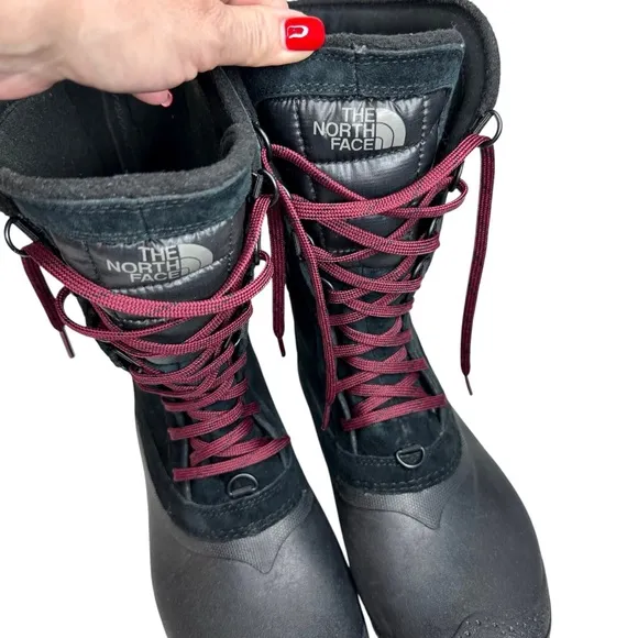 The North Face Thermoball Utility Mid Snow Winter Boots Quilted Black SZ 9
