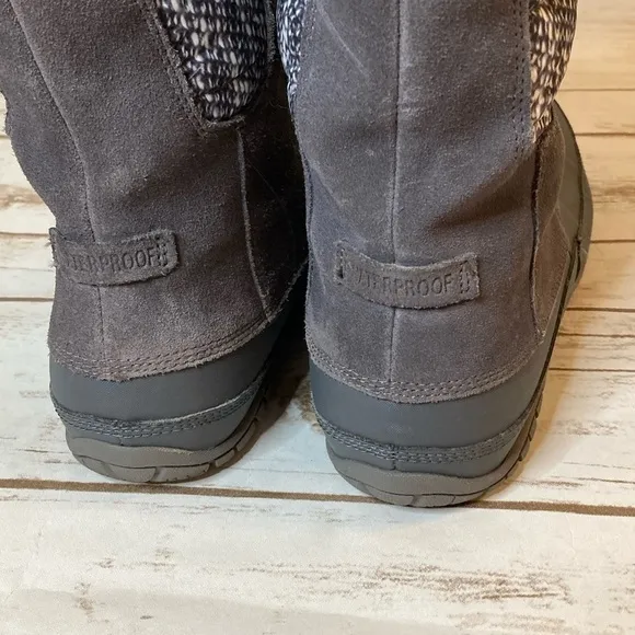 The North Face Winter Snow Fur Lined Nuptse Purna Purple/Grey Waterproof Boot 9