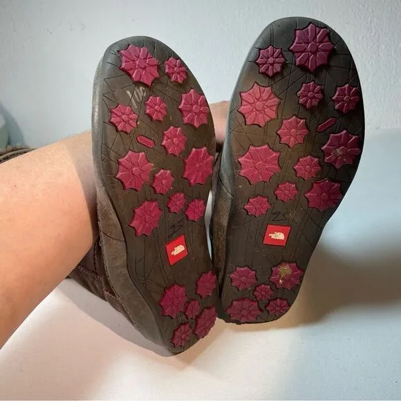 THE NORTH FACE Womens Abby IV Waterproof Suede Leather Boots US 6 Brown/Fuschia