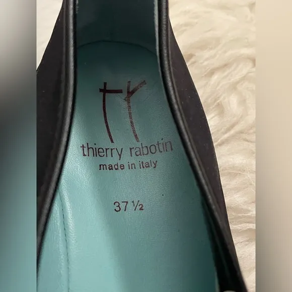 Thierry Rabotin Microfiber/Nappa Trim Flats Black 7