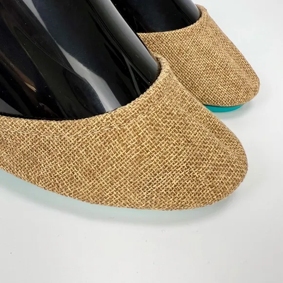 Tieks Brentwood Folding Flats US 8 Vegan Ballet Travel Tan Shoes Neutral Brown