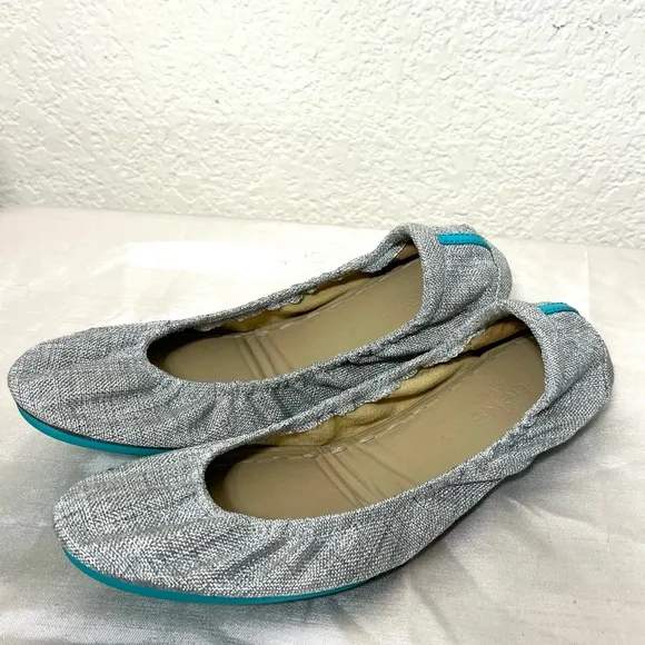 Tieks by Gavrieli Silver Lake Vegan Ballet Flats Gray Women's Size 9