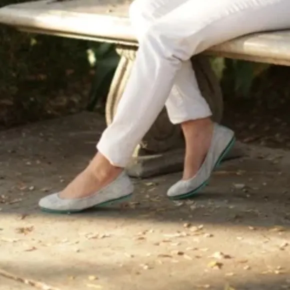 Tieks by Gavrieli Silver Lake Vegan Ballet Flats Gray Women's Size 9