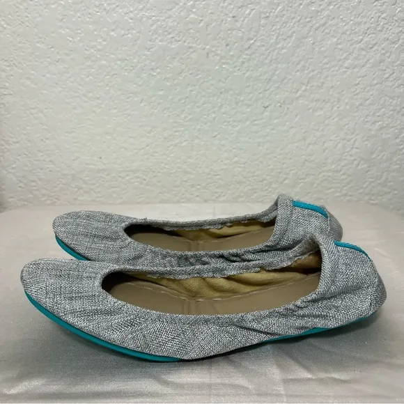 Tieks by Gavrieli Silver Lake Vegan Ballet Flats Gray Women's Size 9