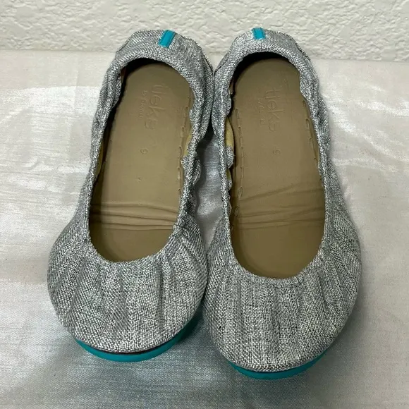 Tieks by Gavrieli Silver Lake Vegan Ballet Flats Gray Women's Size 9