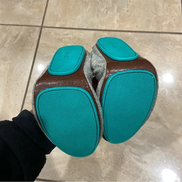 Tieks by Gavrieli Silver Lake Vegan Ballet Flats Shoes Women Size 9