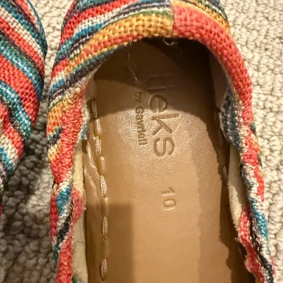 TIEKS Flats in Sunset Stripe size 10
