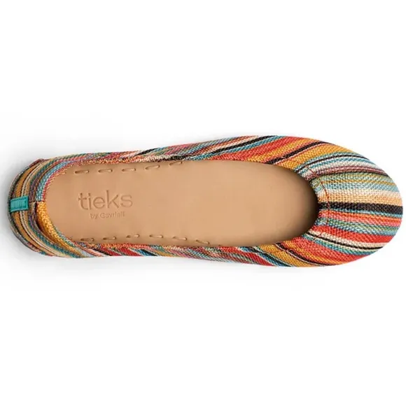 TIEKS Flats in Sunset Stripe size 10