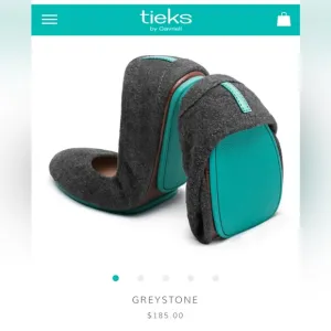 Tieks NWOT Graystone Flats Gray vegan Wool 8