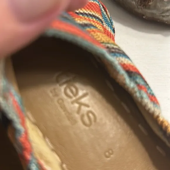 Tieks Sunset Stripe Vegan Flats 8 worn one time Excellent