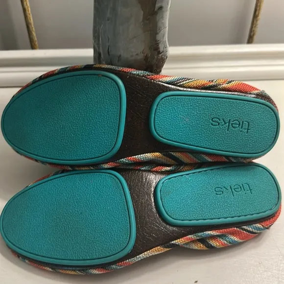Tieks Sunset Stripe Vegan Flats 8 worn one time Excellent