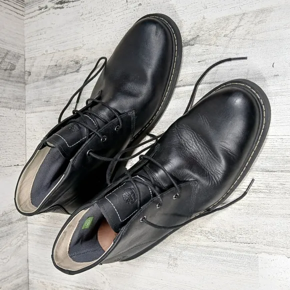 Timberland Earthkeepers Black Leather Waterproof Lace-Up Boots