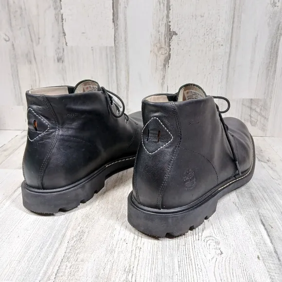 Timberland Earthkeepers Black Leather Waterproof Lace-Up Boots