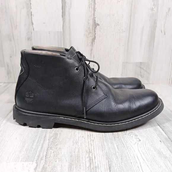 Timberland Earthkeepers Black Leather Waterproof Lace-Up Boots
