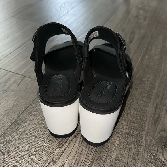 Timberland koralyn black wedge sandals Sz 8