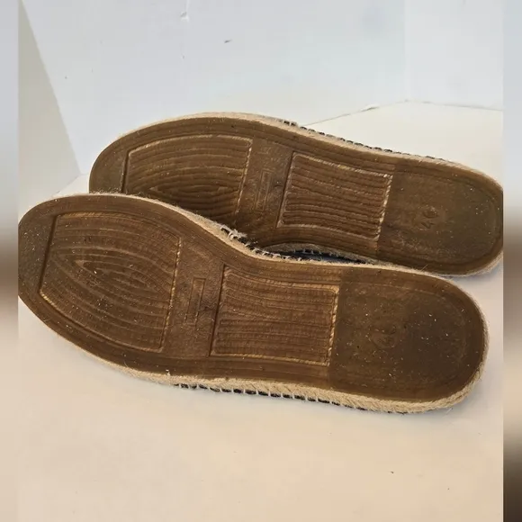 TODD SNYDER Guanabana Black and Cream Slip-On Espadriles
