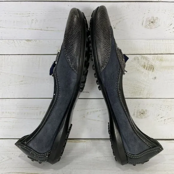 Tod's Black Patent Leather And Suede Lace up Loafers Size 36.5 US Size 6.5