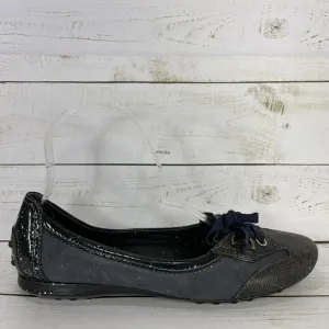Tod's Black Patent Leather And Suede Lace up Loafers Size 36.5 US Size 6.5