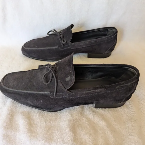 Tod's Blue Suede Loafers