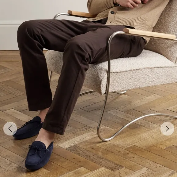 Tod's Blue Suede Loafers