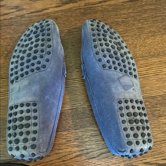 Tod's Blue Suede Loafers