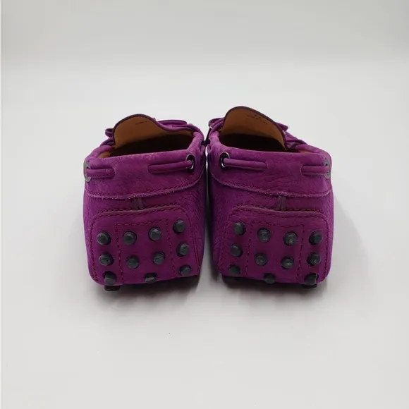 Tods Purple Flat Loafers Size 37