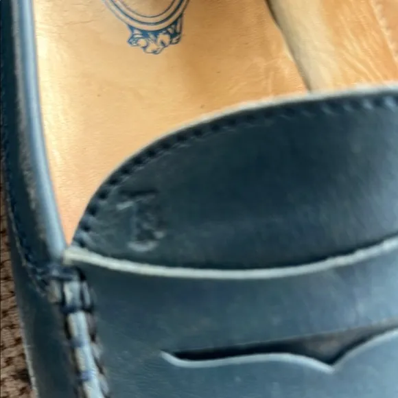 Tod's Women’s  Blue Leather Loafers Sz 38