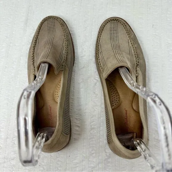 Tommy Bahama Perforated Leather Loafers- Size 10