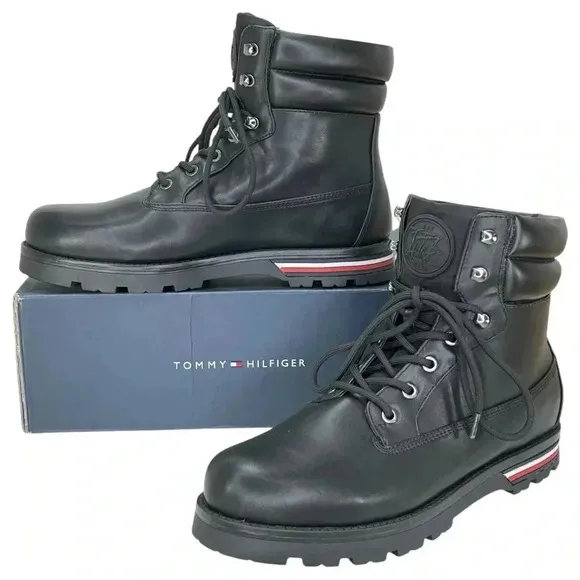Tommy Hilfiger Melise Black Womens Ankle Boots Size 10M