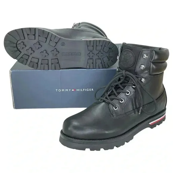 Tommy Hilfiger Melise Black Womens Ankle Boots Size 10M