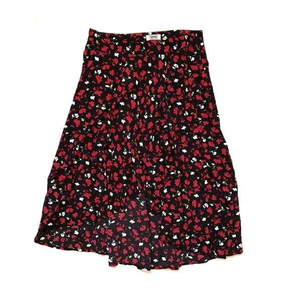 Tommy Printed Hem Detail Skirt
