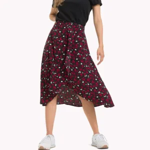 Tommy Printed Hem Detail Skirt