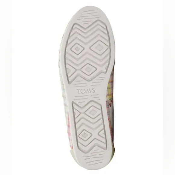 👣TOM'S 🩷ALPARGATA Natural Summer Plaid/Love Espadrilles love love love you