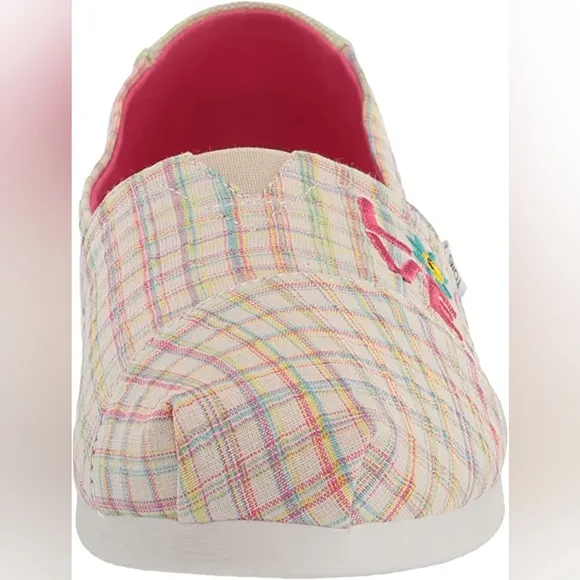 👣TOM'S 🩷ALPARGATA Natural Summer Plaid/Love Espadrilles love love love you