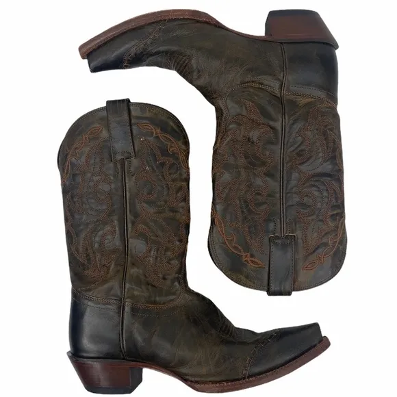 Tony Lama Sierra Goldrush Distressed Leather Boots