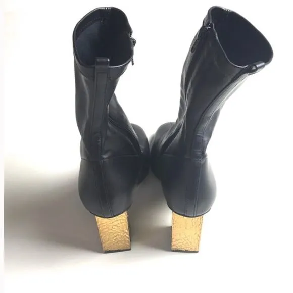Topshop HAVEN Electroplated Heel Sock Boot.