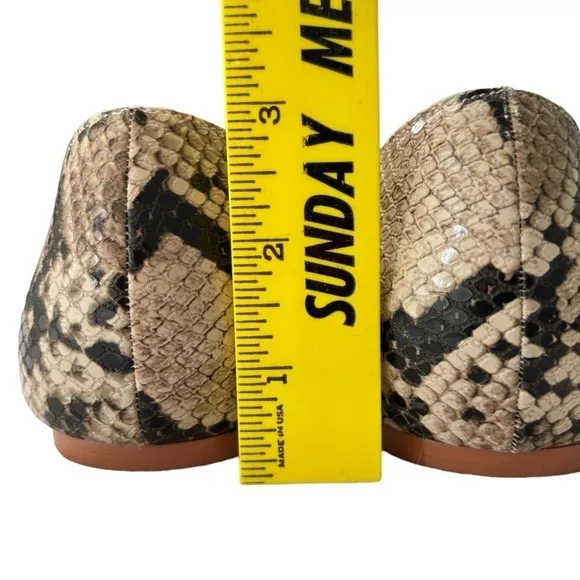 Torrid Vegan Snakeskin D'orsay Cut-Out Flats Size 10 W Slip-On Shoes Sandals NEW